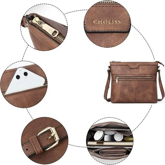 Crossbody Bags for Women, Purses for Women Handbags with Vegan Leather, Travel P - Picture 5 of 6